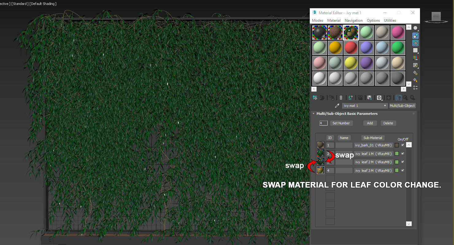 Planter With Plants-Ivy 5 3D model_3