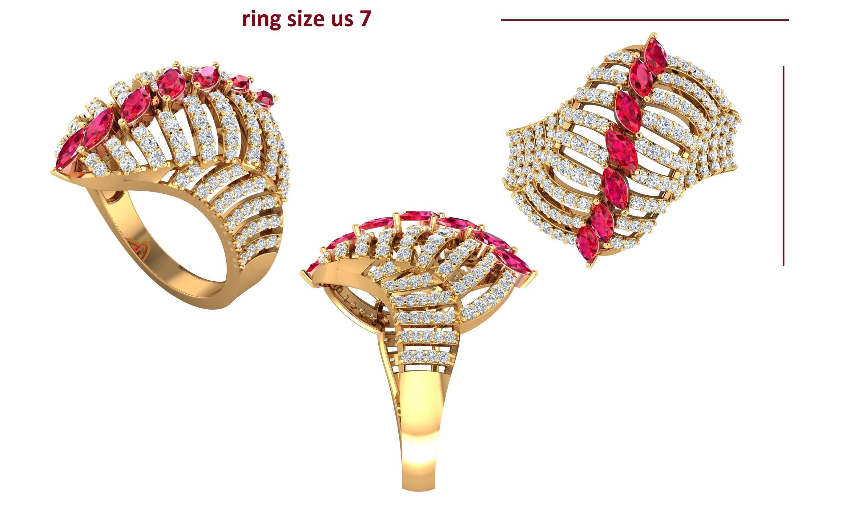 88 Women Ring Cad 3dm render details bulk collection  3D print model_37