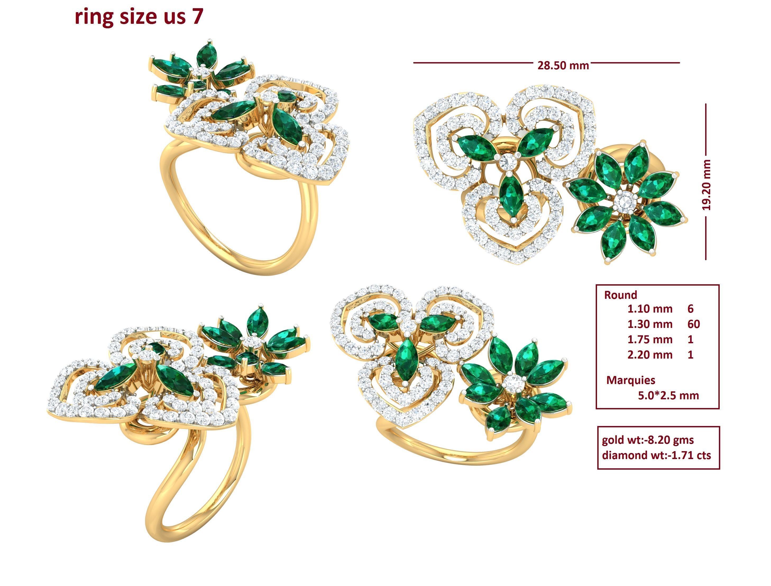 88 Women Ring Cad 3dm render details bulk collection  3D print model_54