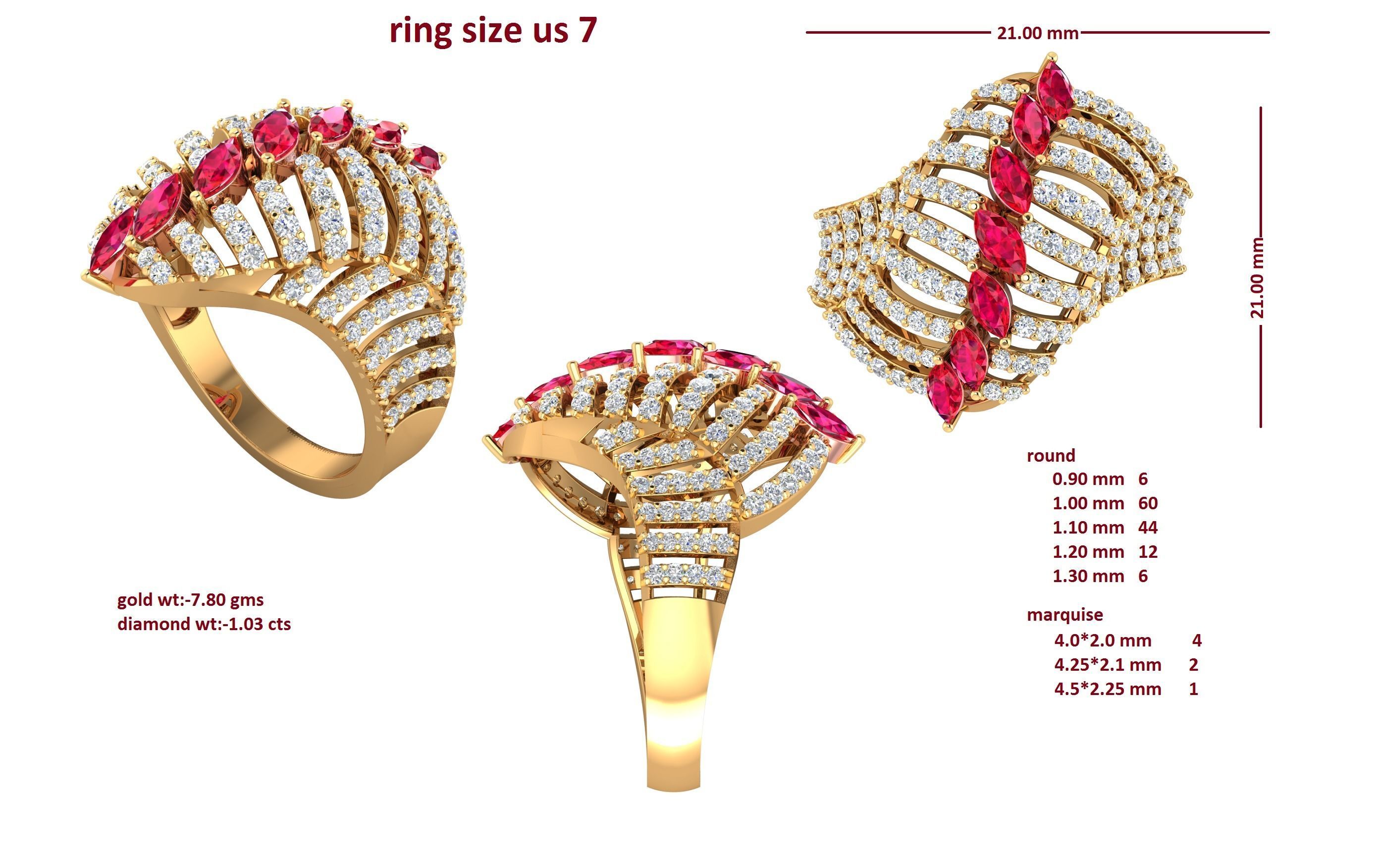 88 Women Ring Cad 3dm render details bulk collection  3D print model_29