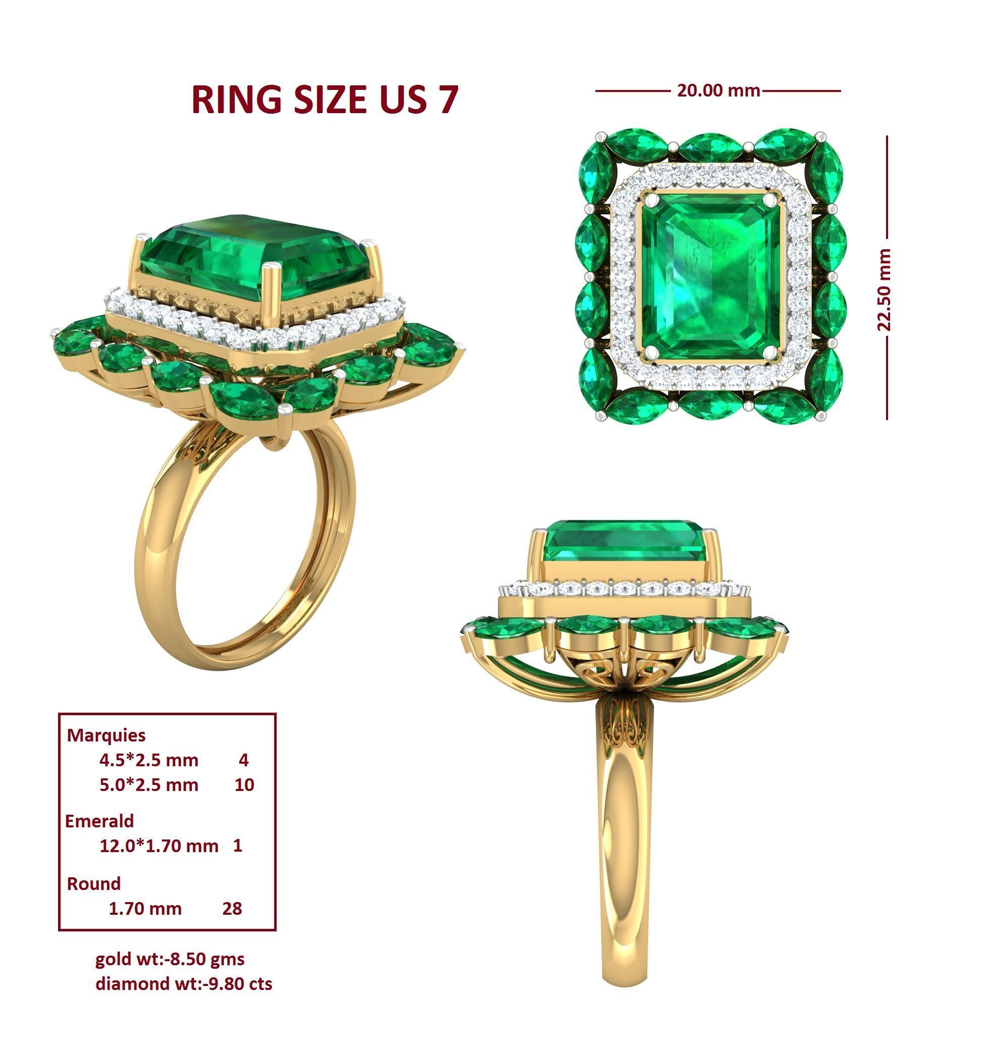 88 Women Ring Cad 3dm render details bulk collection  3D print model_7
