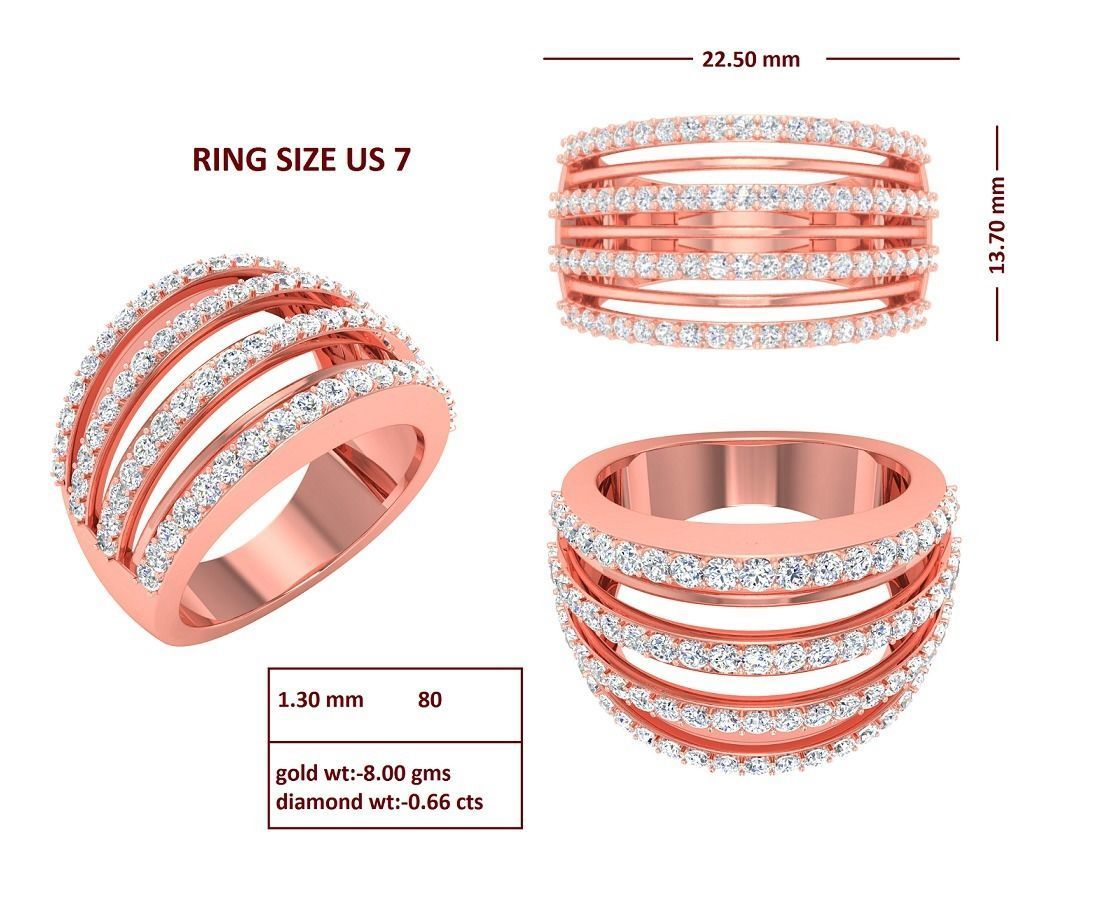 88 Women Ring Cad 3dm render details bulk collection  3D print model_20