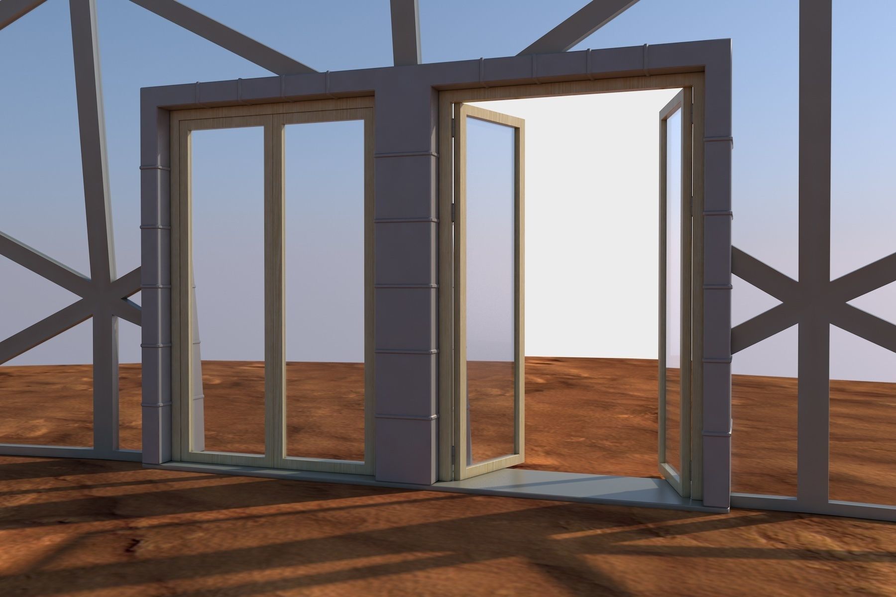 Geodesic dome 3D model_7