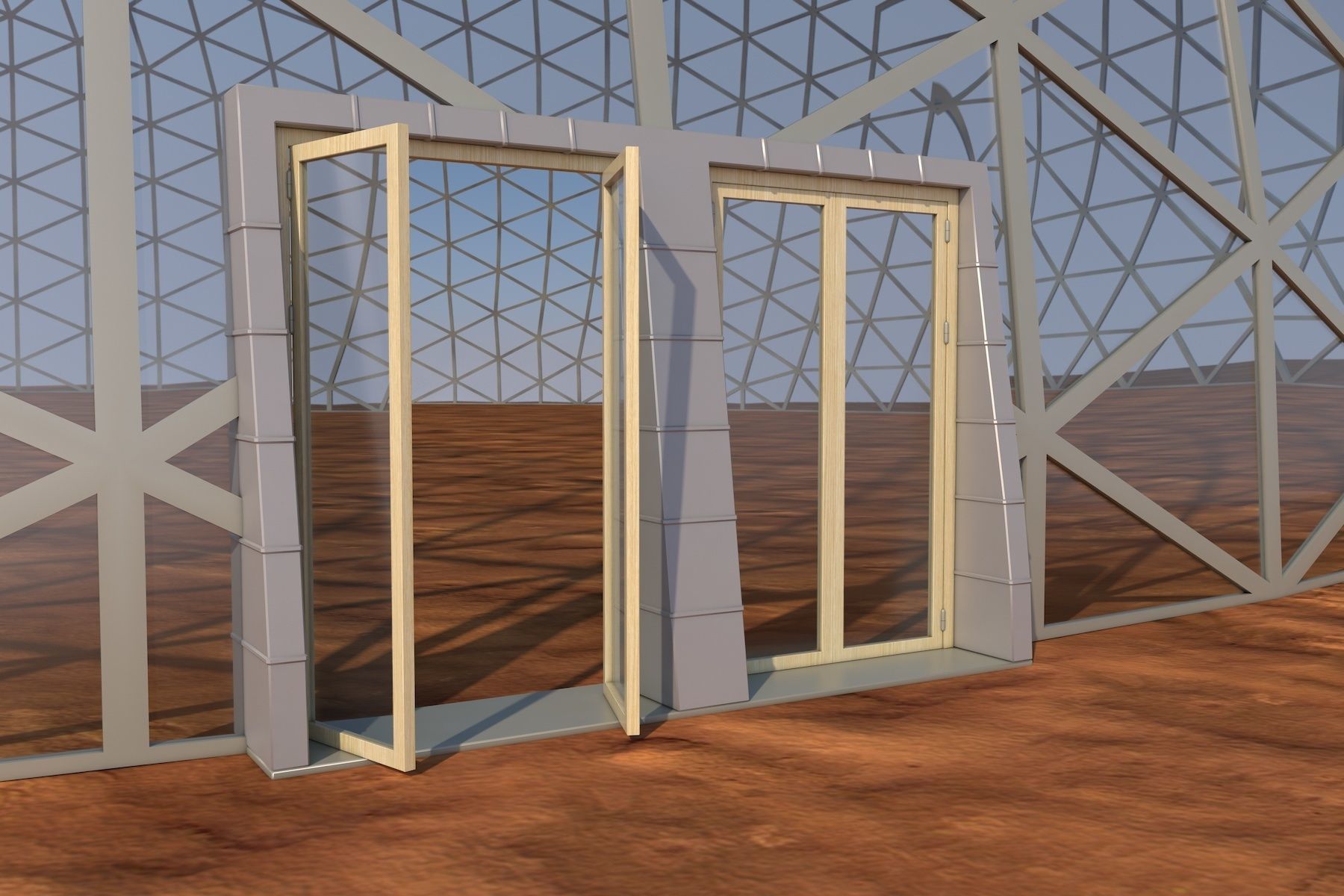 Geodesic dome 3D model_6