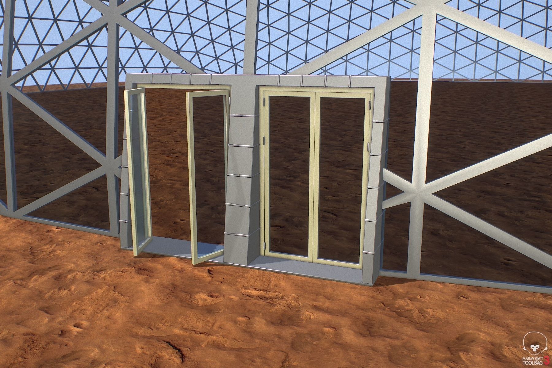 Geodesic dome 3D model_9