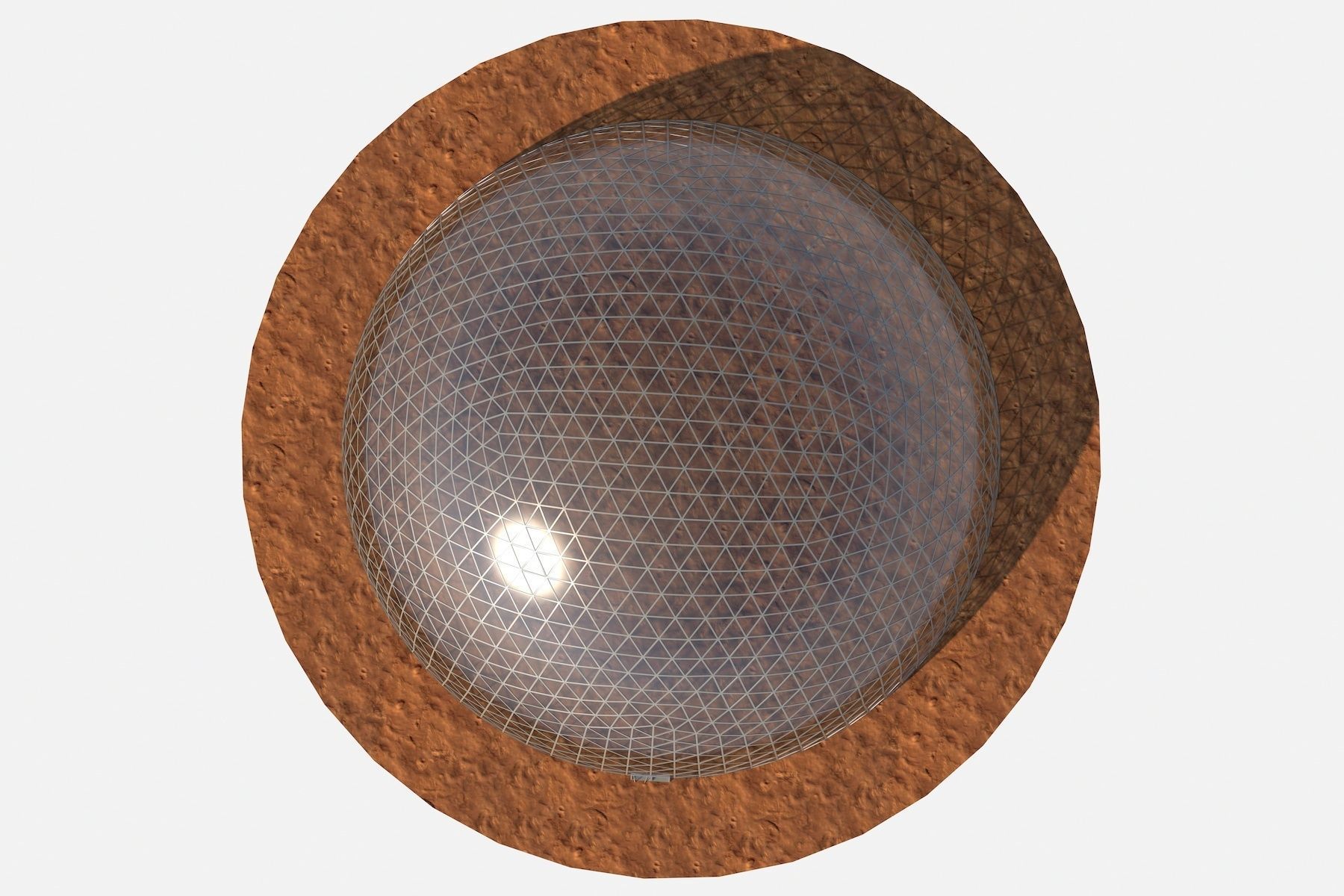 Geodesic dome 3D model_4