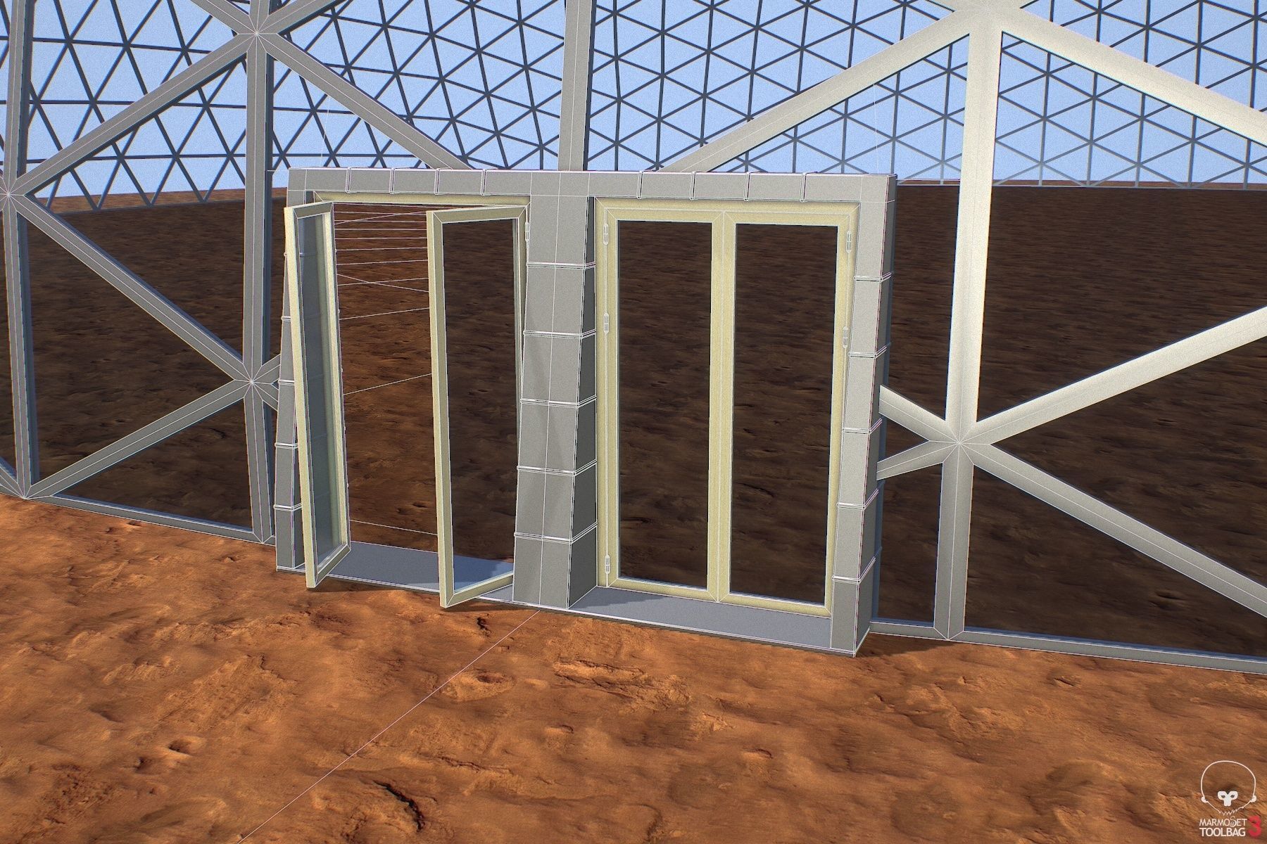 Geodesic dome 3D model_8