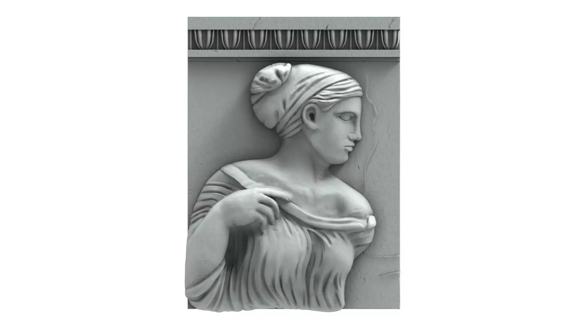 Aphrodite bas-relief 3D print model_0