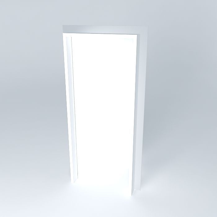 By white doors Free 3D model_1