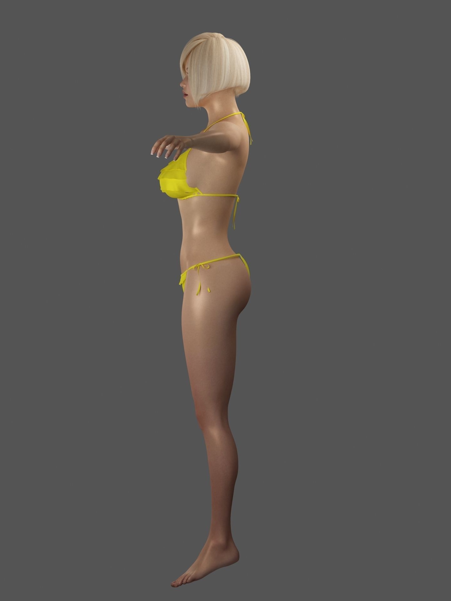 Sexy Girl Female 3D model_10