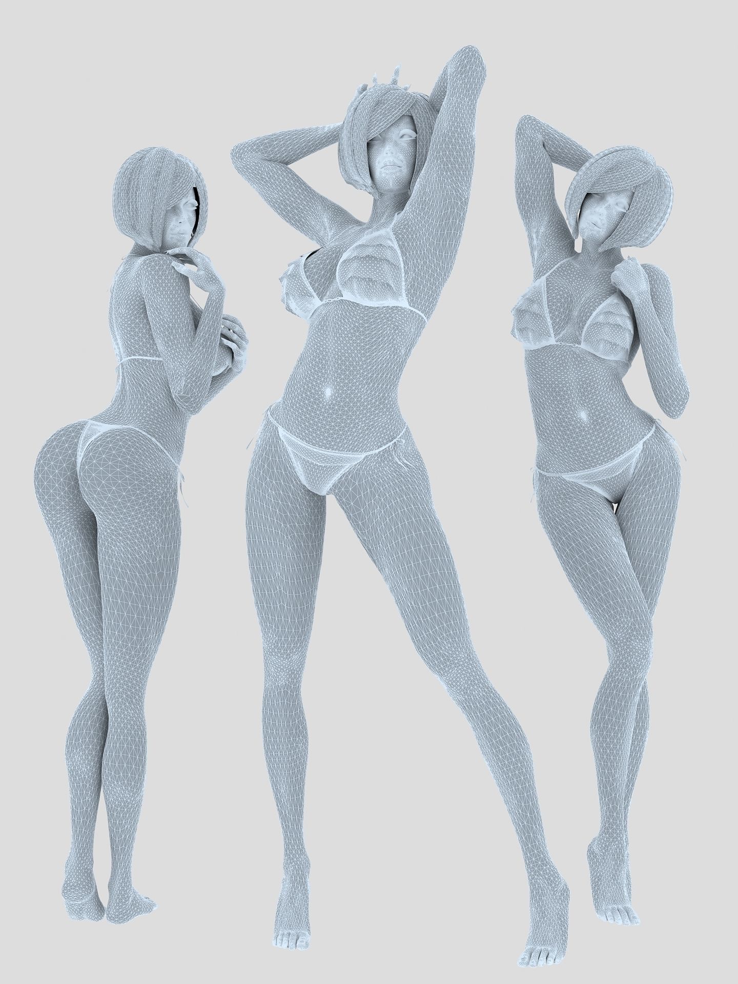Sexy Girl Female 3D model_8
