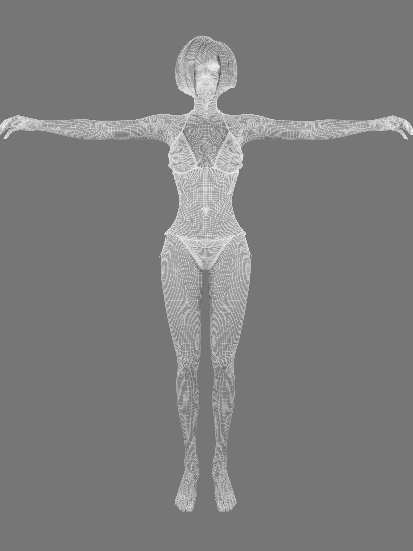 Sexy Girl Female 3D model_6