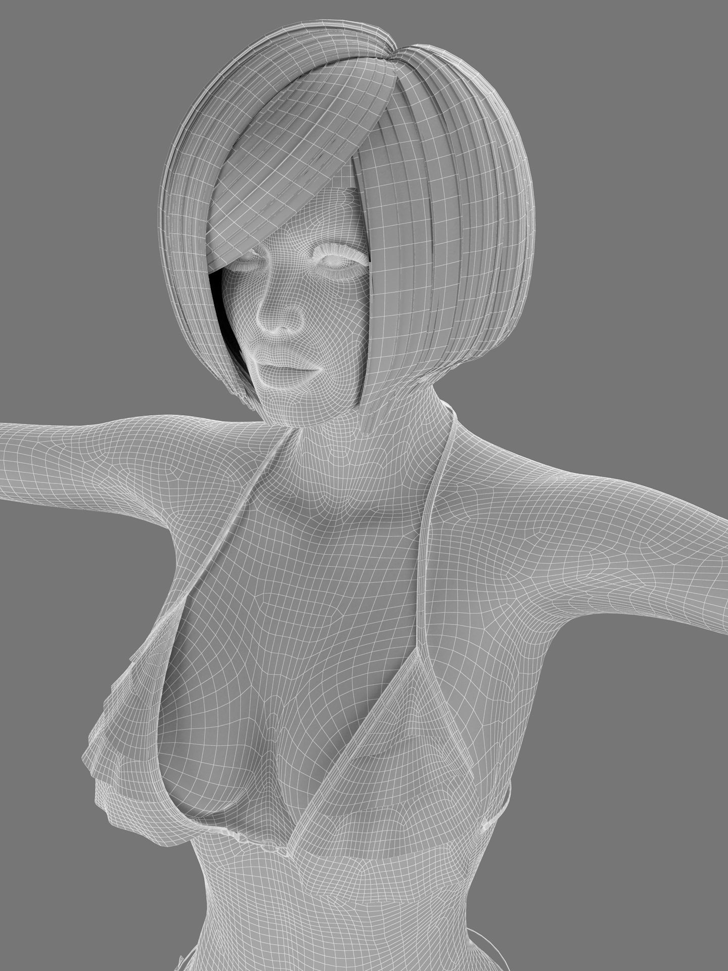 Sexy Girl Female 3D model_20