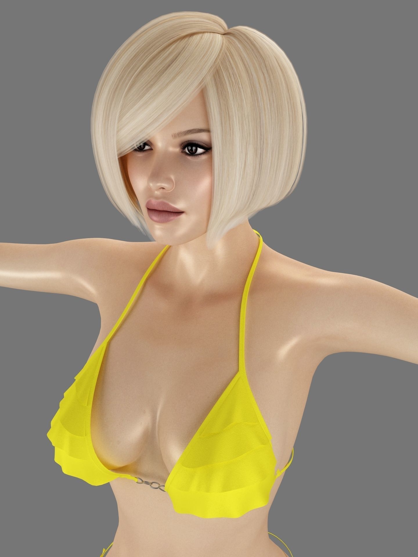 Sexy Girl Female 3D model_13