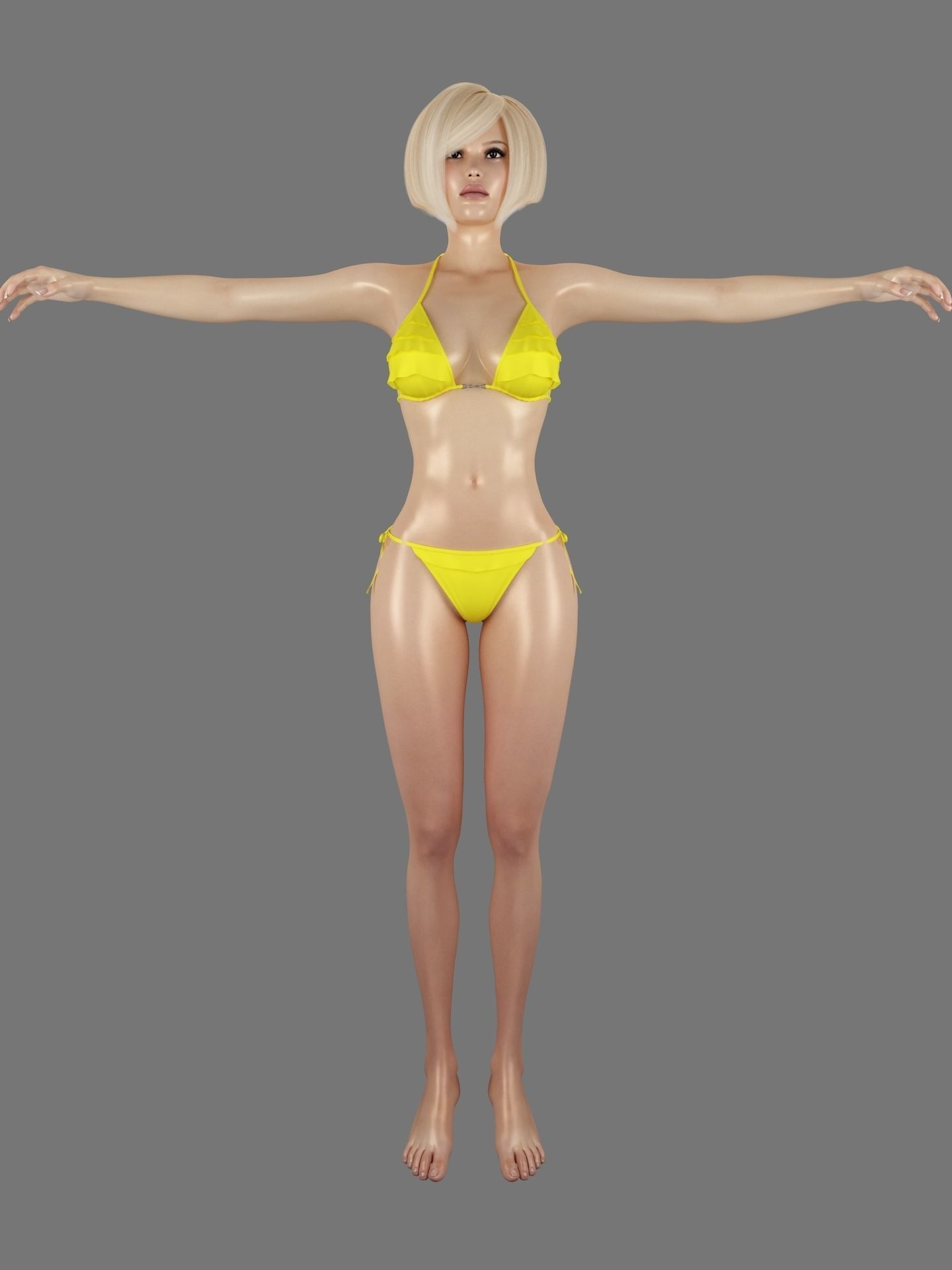 Sexy Girl Female 3D model_3