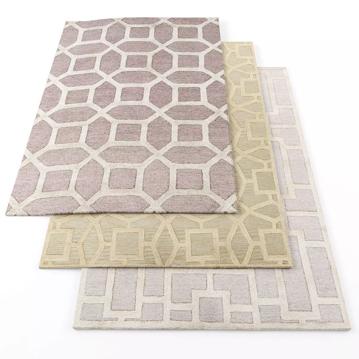Rugs-426 three rugs Low-poly 3D model_0