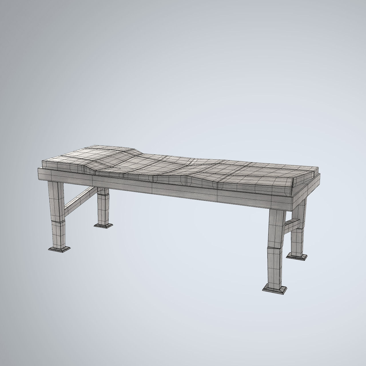 3 types of Stylized Wooden Table 3D model_11