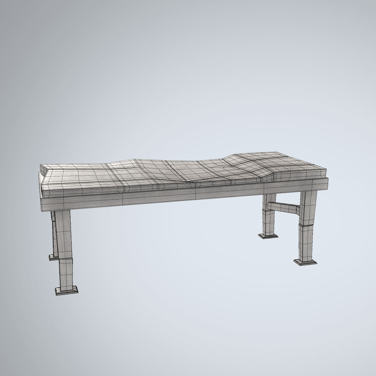 3 types of Stylized Wooden Table 3D model_12