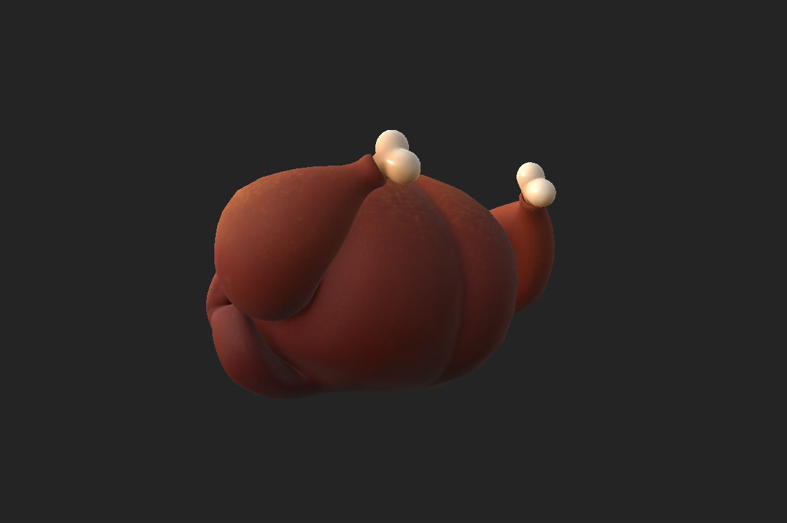 Roasted Chicken 3D model_19