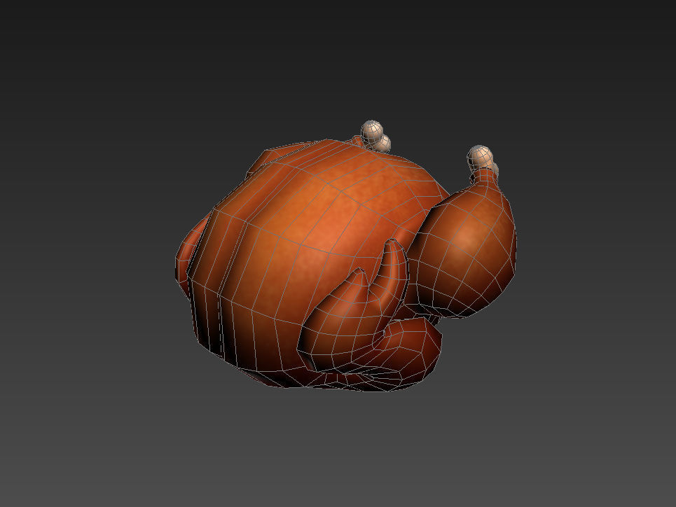 Roasted Chicken 3D model_9