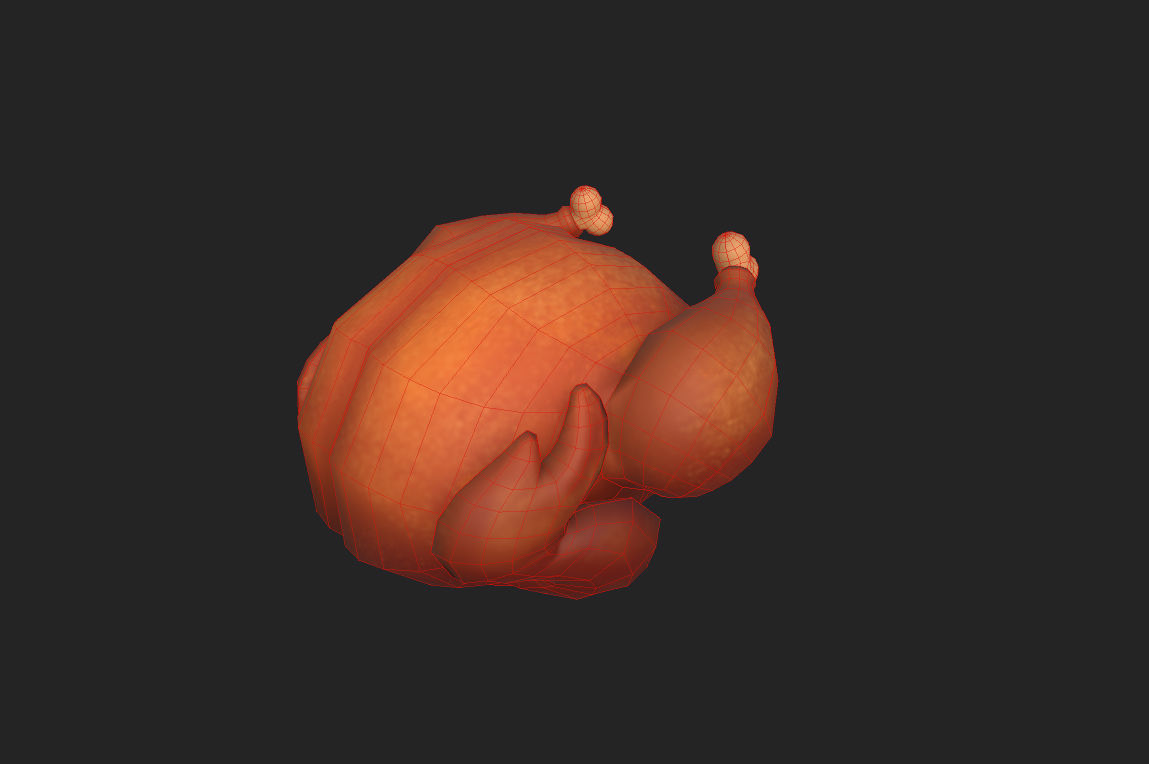 Roasted Chicken 3D model_16