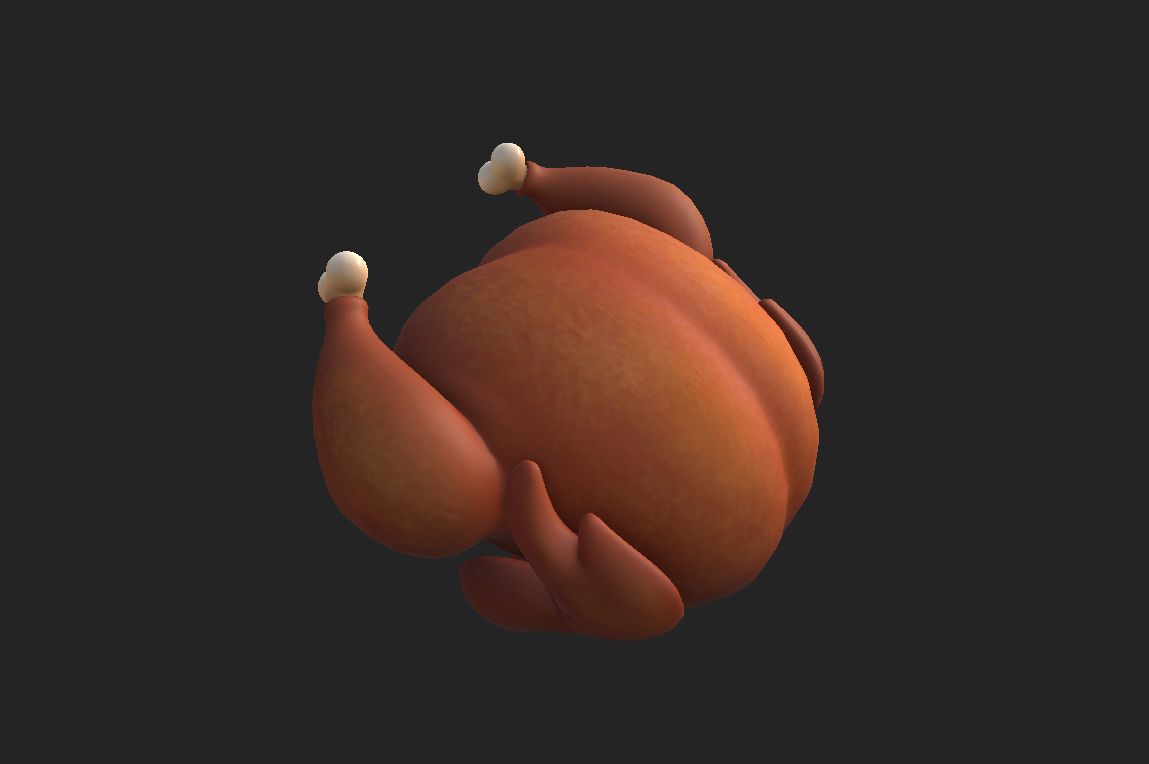 Roasted Chicken 3D model_18