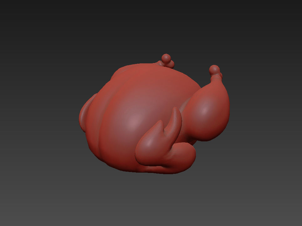 Roasted Chicken 3D model_11