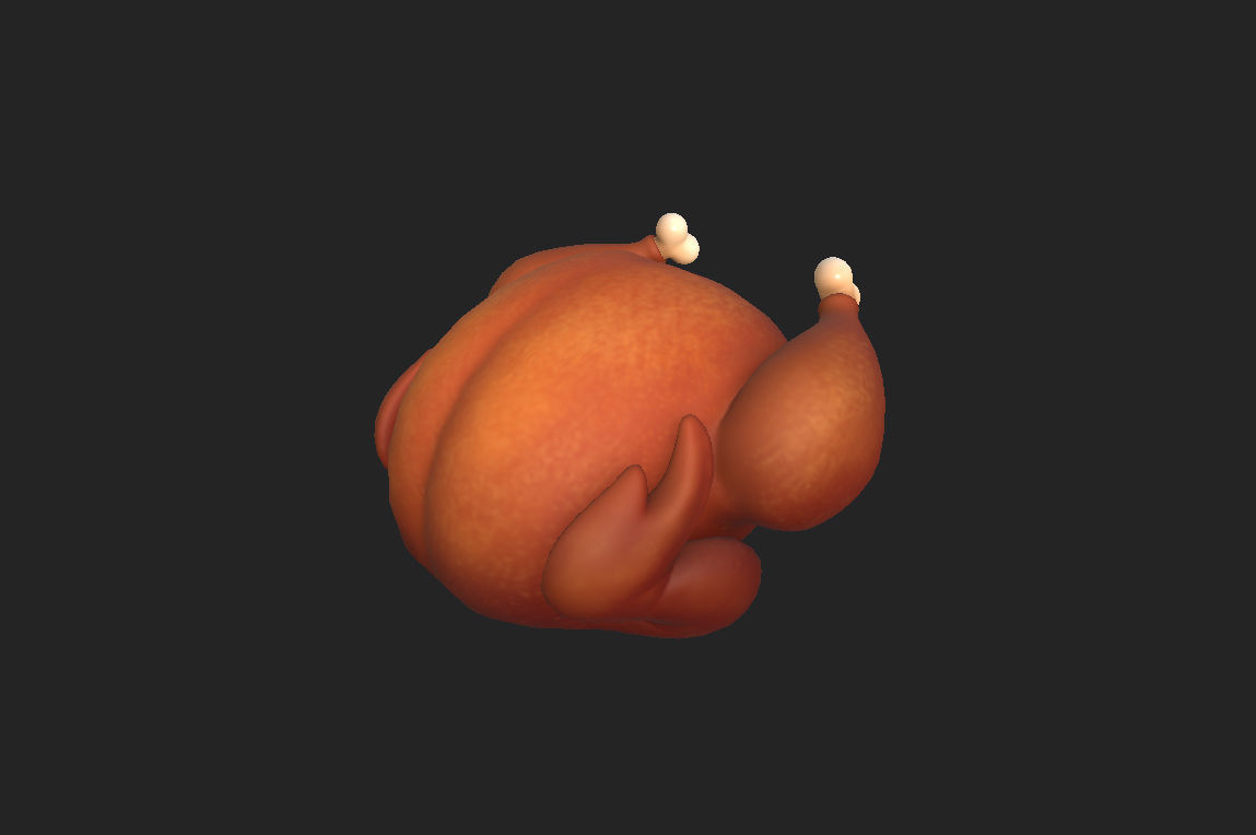 Roasted Chicken 3D model_17