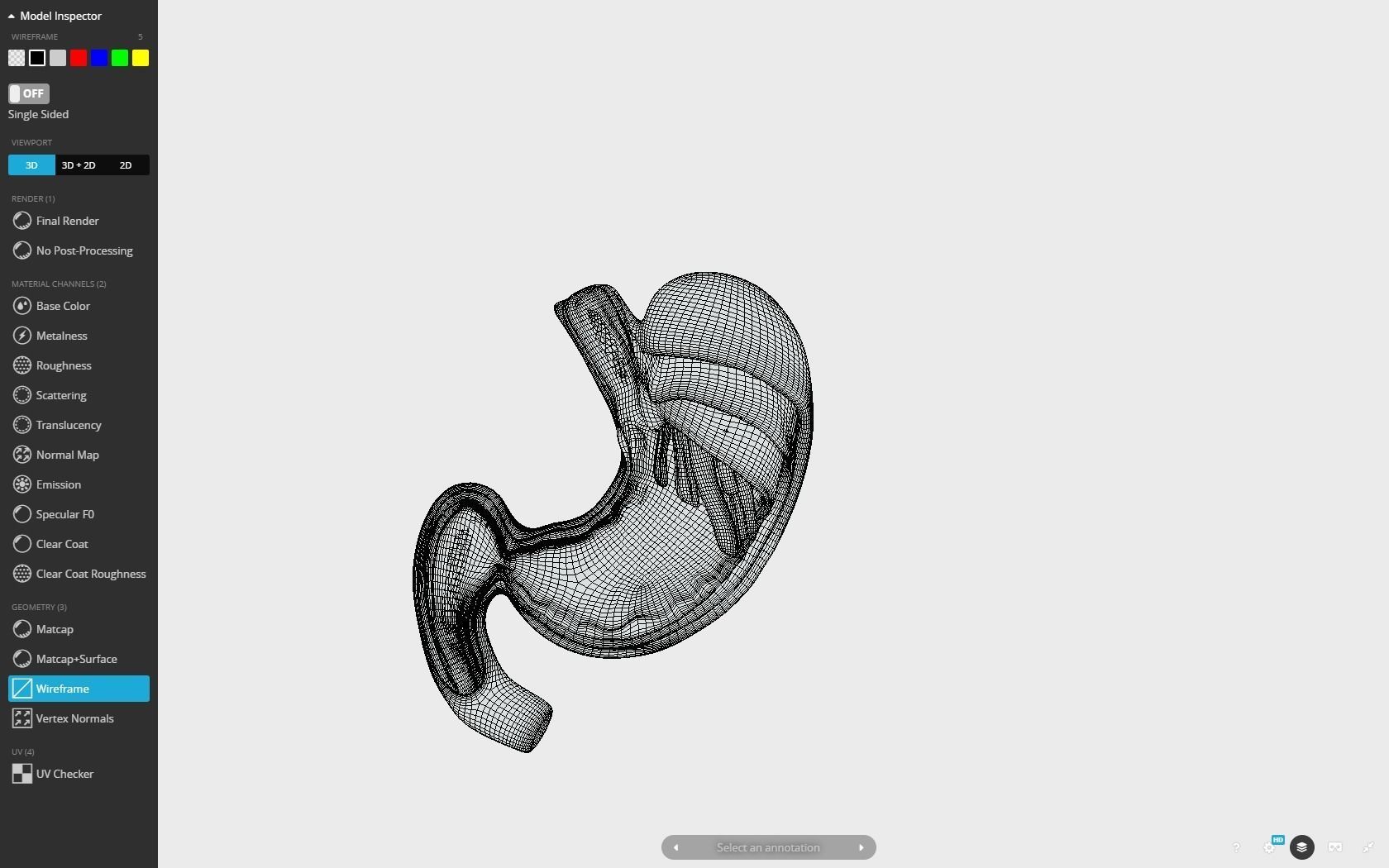 Stomach Cross Section Low-poly 3D model_14