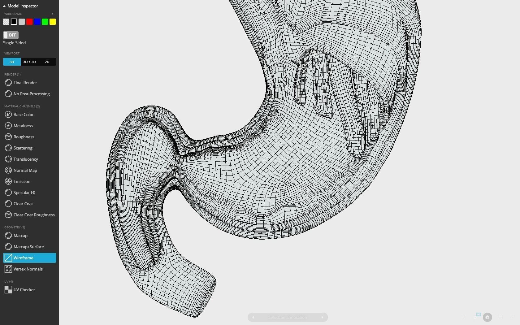 Stomach Cross Section Low-poly 3D model_15