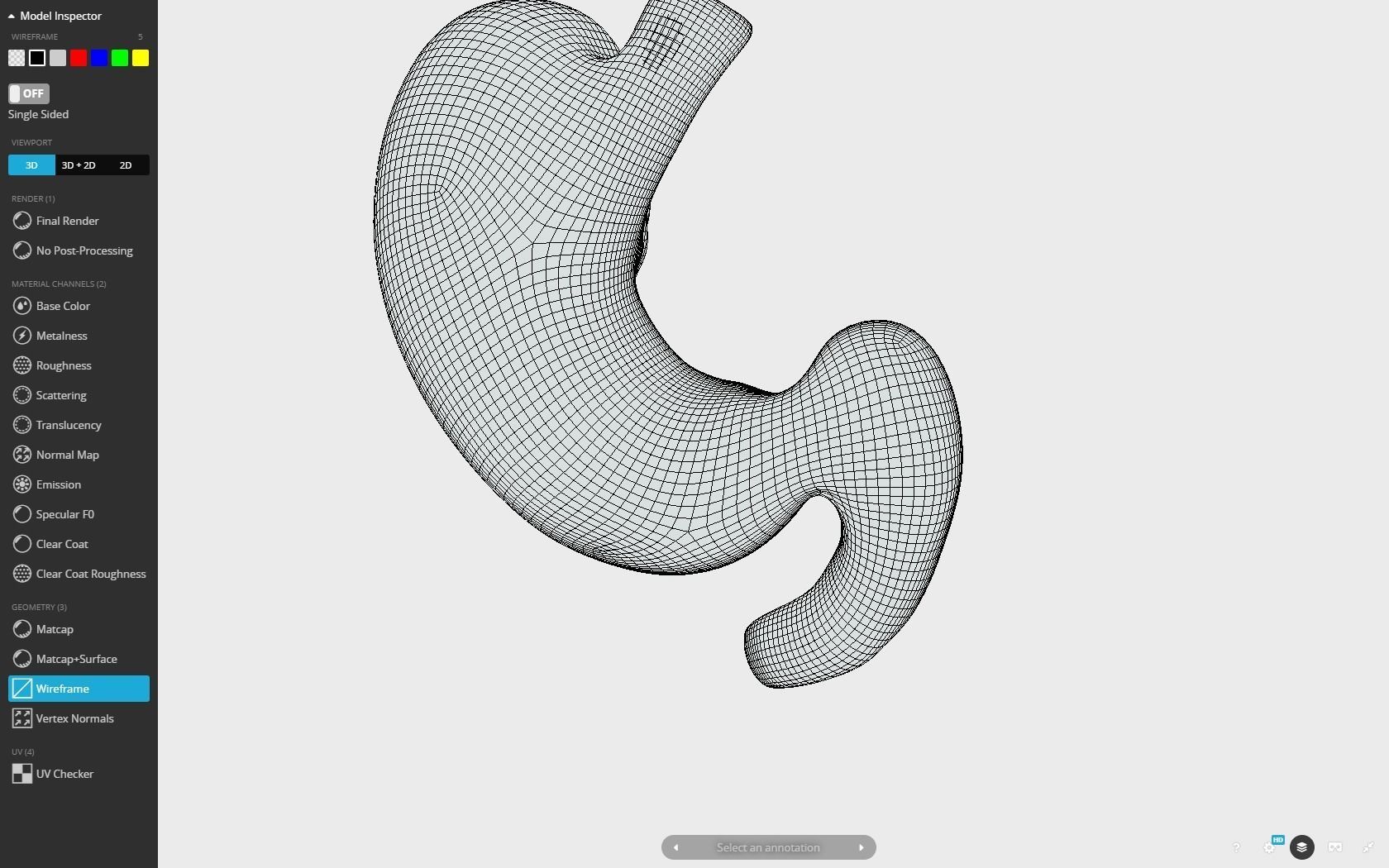 Stomach Cross Section Low-poly 3D model_16