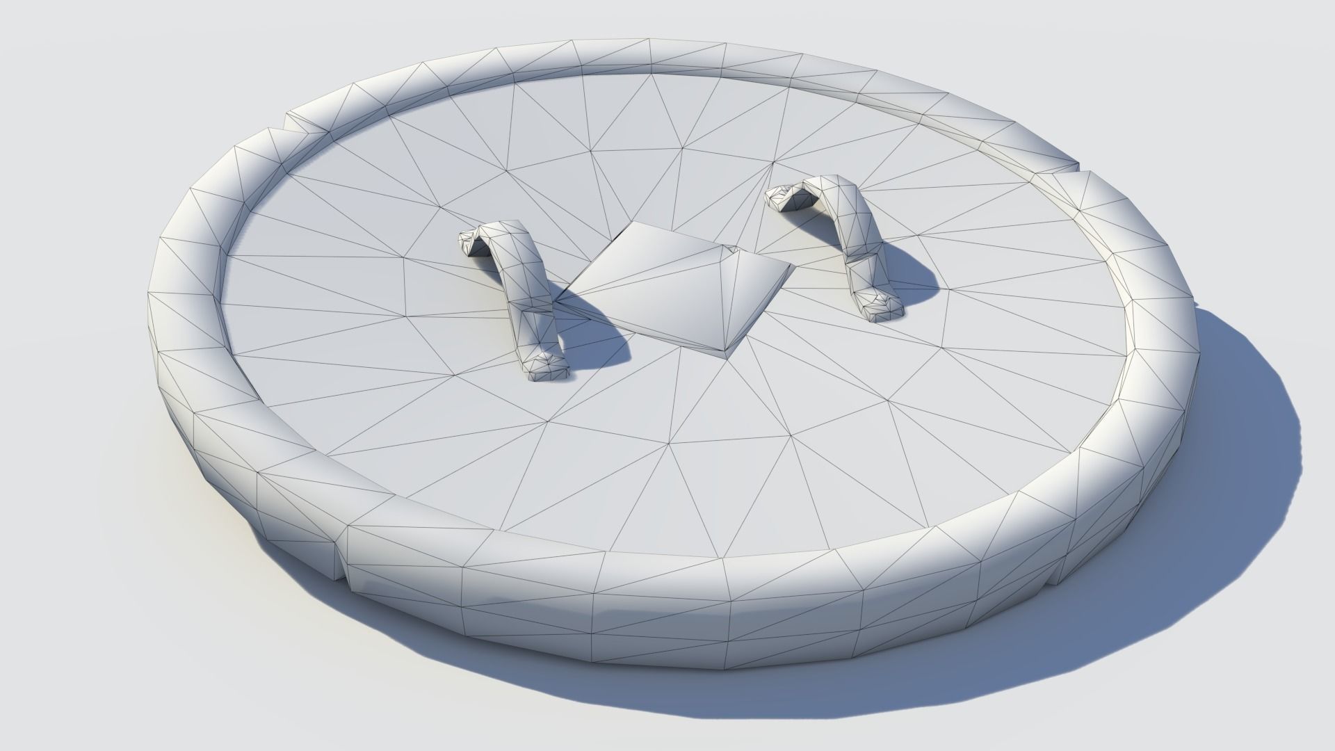 Handpainted Fantasy Shield Low-poly 3D model_5