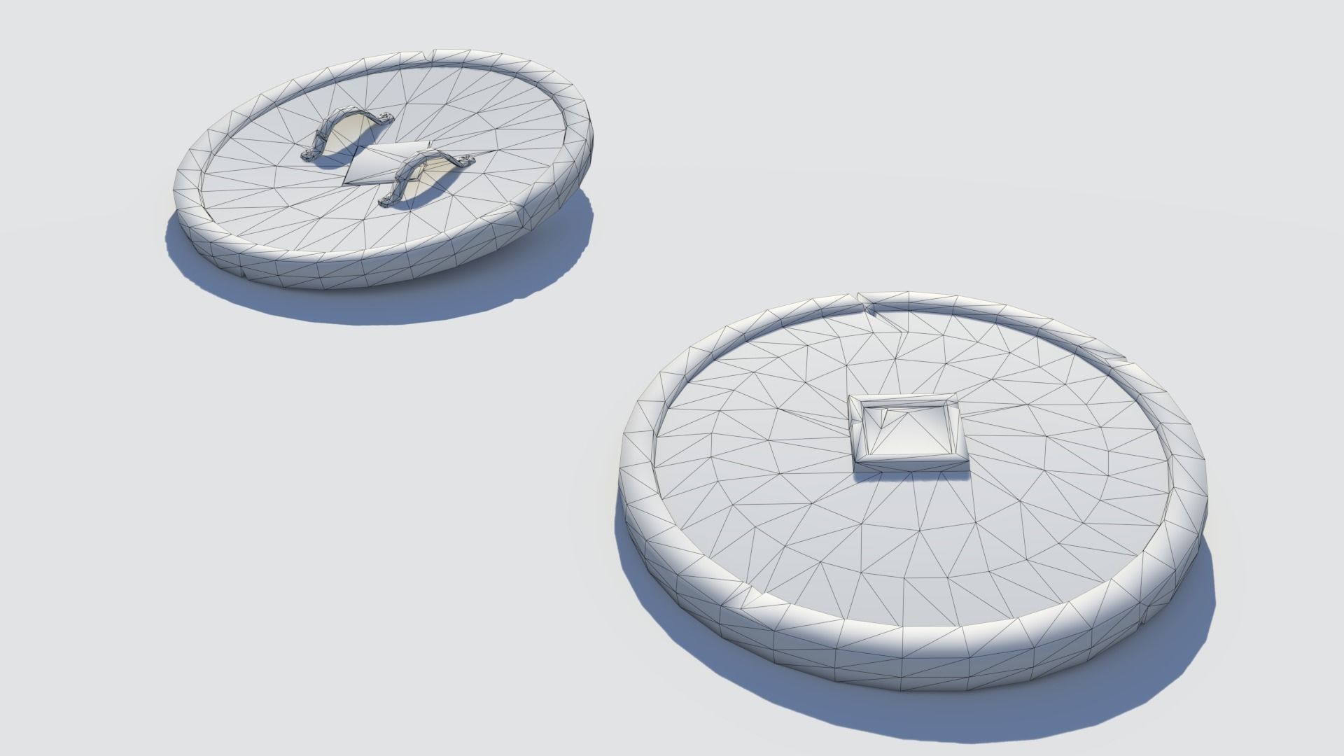 Handpainted Fantasy Shield Low-poly 3D model_2