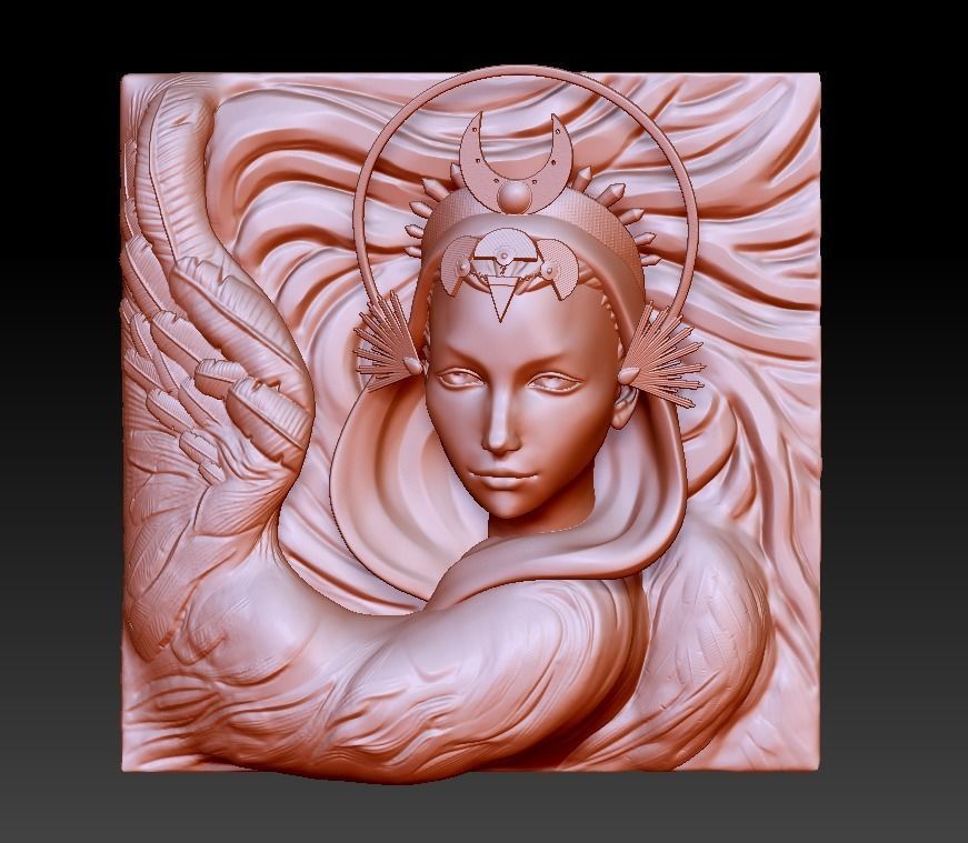 swan princess 3D print model_2