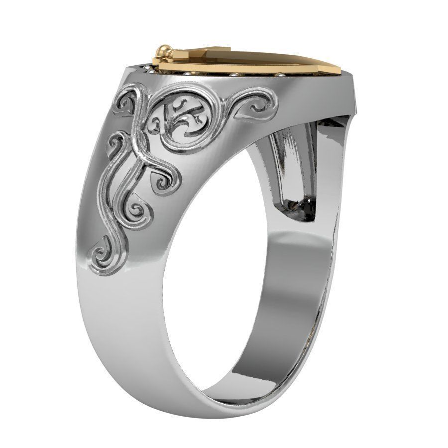 signet with sword 3D print model_5