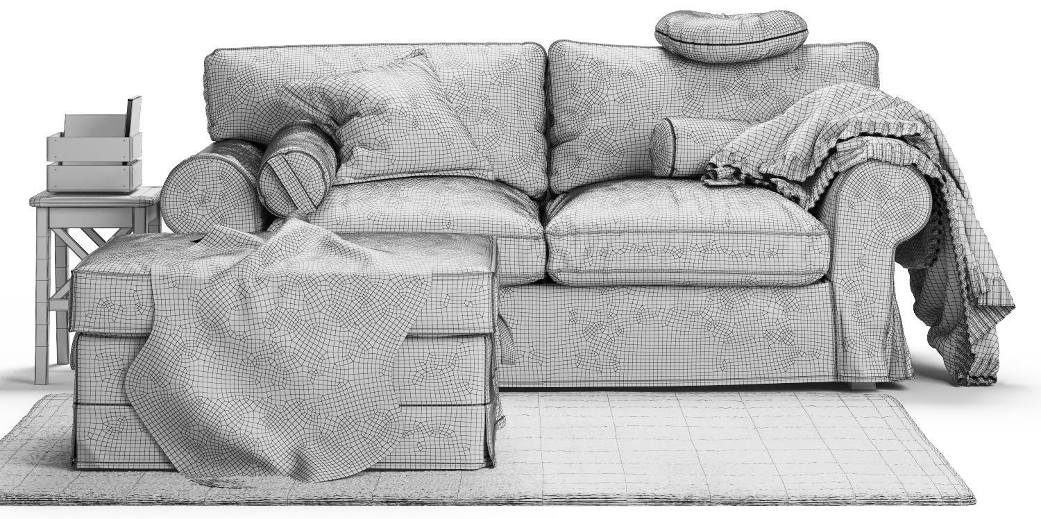 Sofa Ectorp ikea 3D model_6
