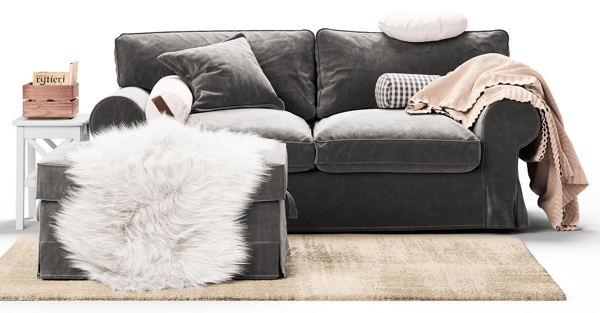 Sofa Ectorp ikea 3D model_1