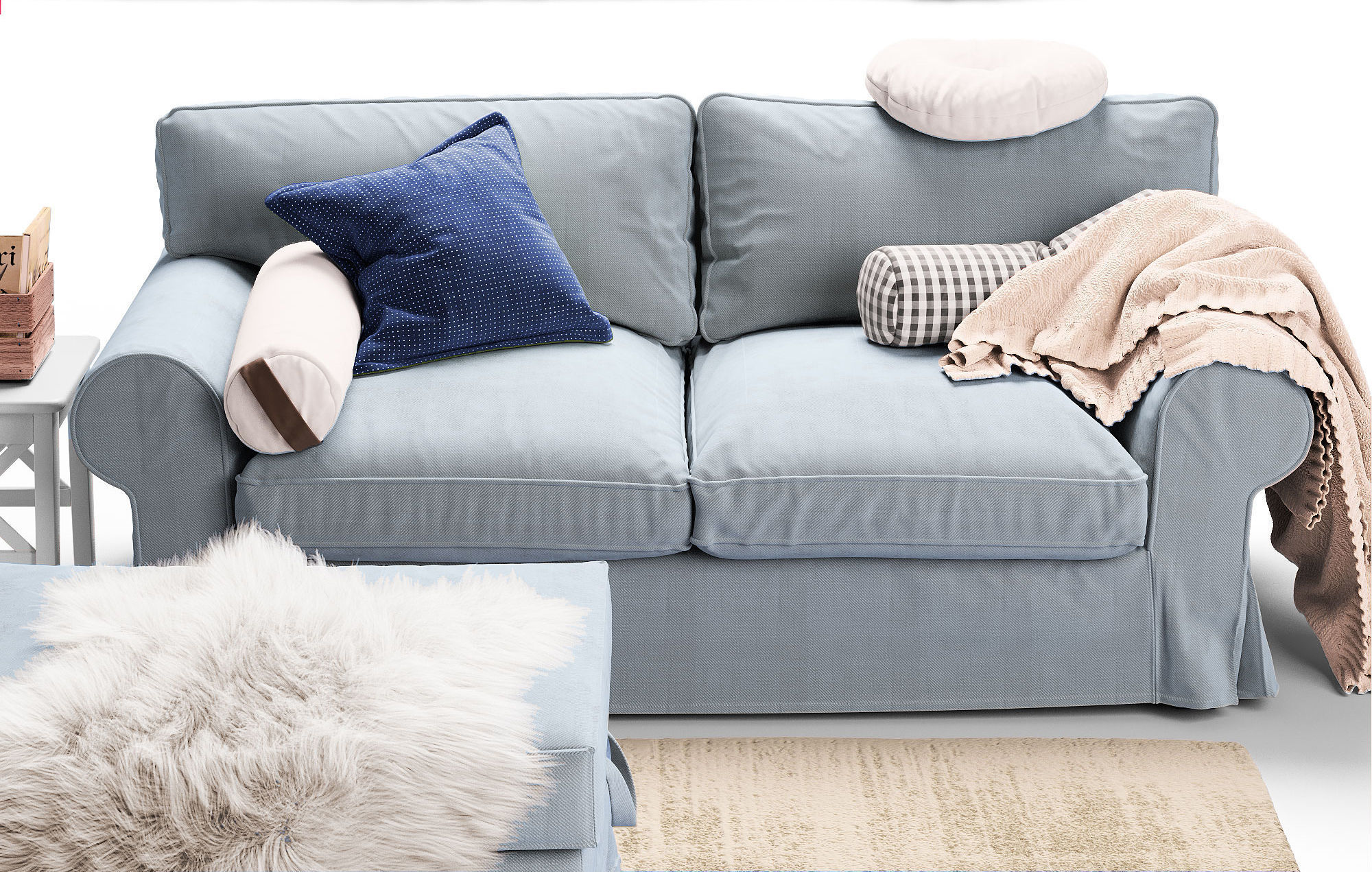 Sofa Ectorp ikea 3D model_4