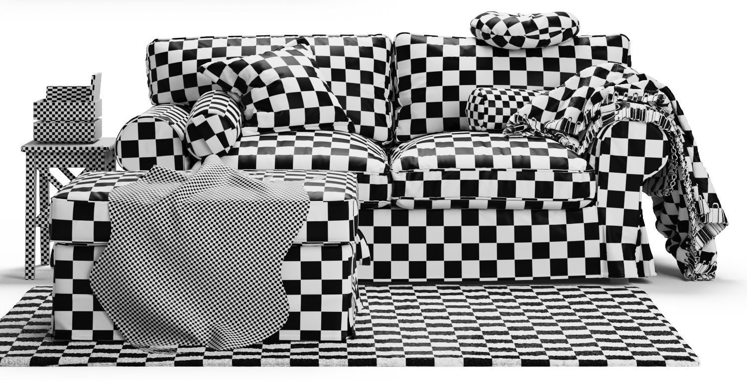 Sofa Ectorp ikea 3D model_7