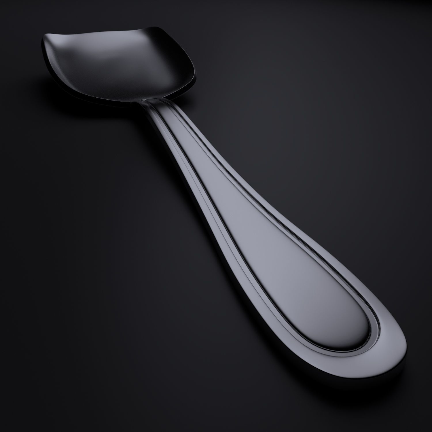 SUGAR SPOON 1 Free low-poly 3D model_3