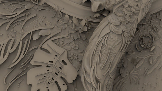 Peacock book with 3D print model_4