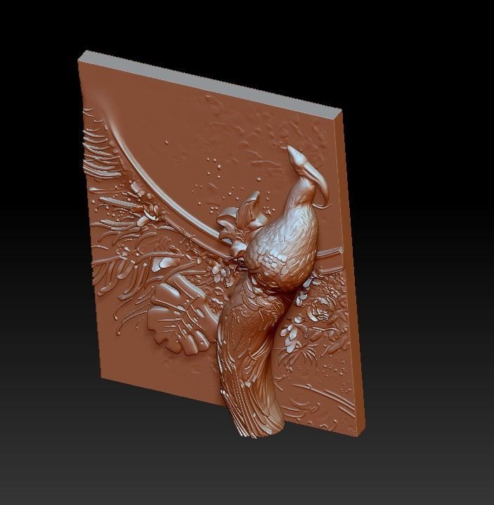 Peacock book with 3D print model_1