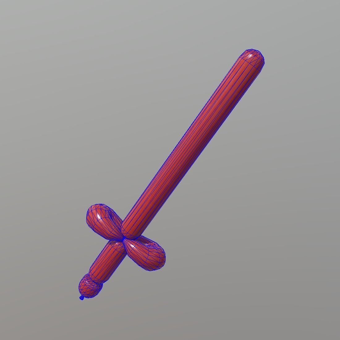 Balloon Sword Low-poly 3D model_1