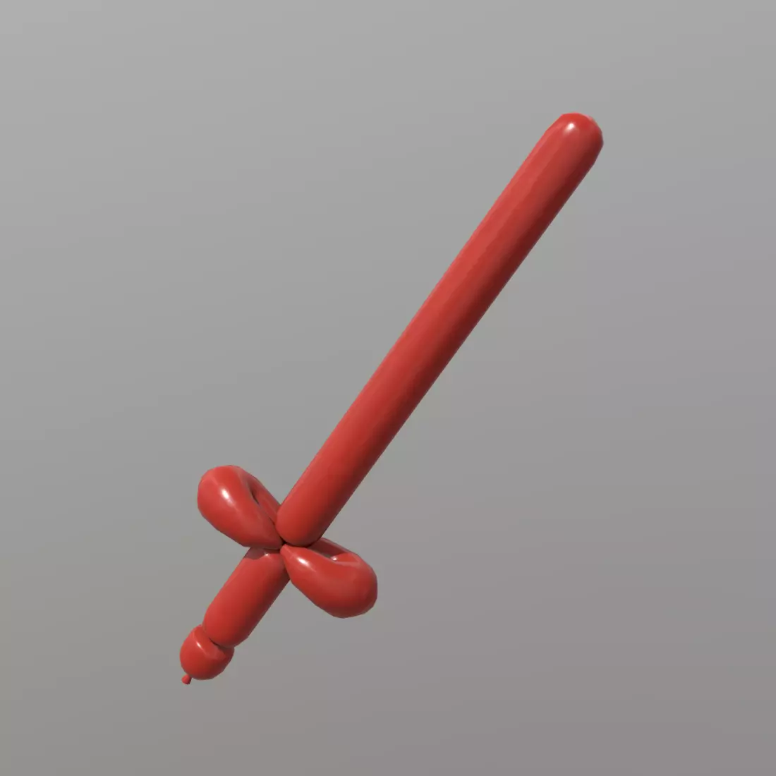 Balloon Sword Low-poly 3D model_0