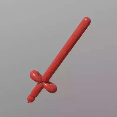 Balloon Sword Low-poly 3D model