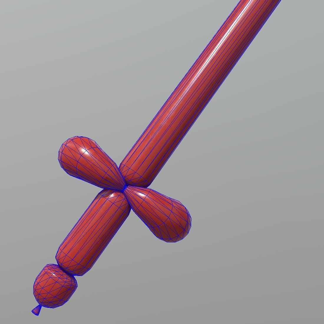 Balloon Sword Low-poly 3D model_12