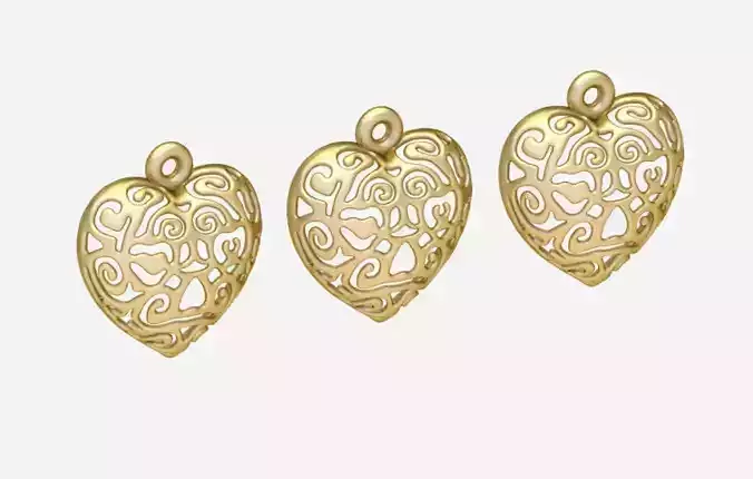 heart jewelry Free 3D print model