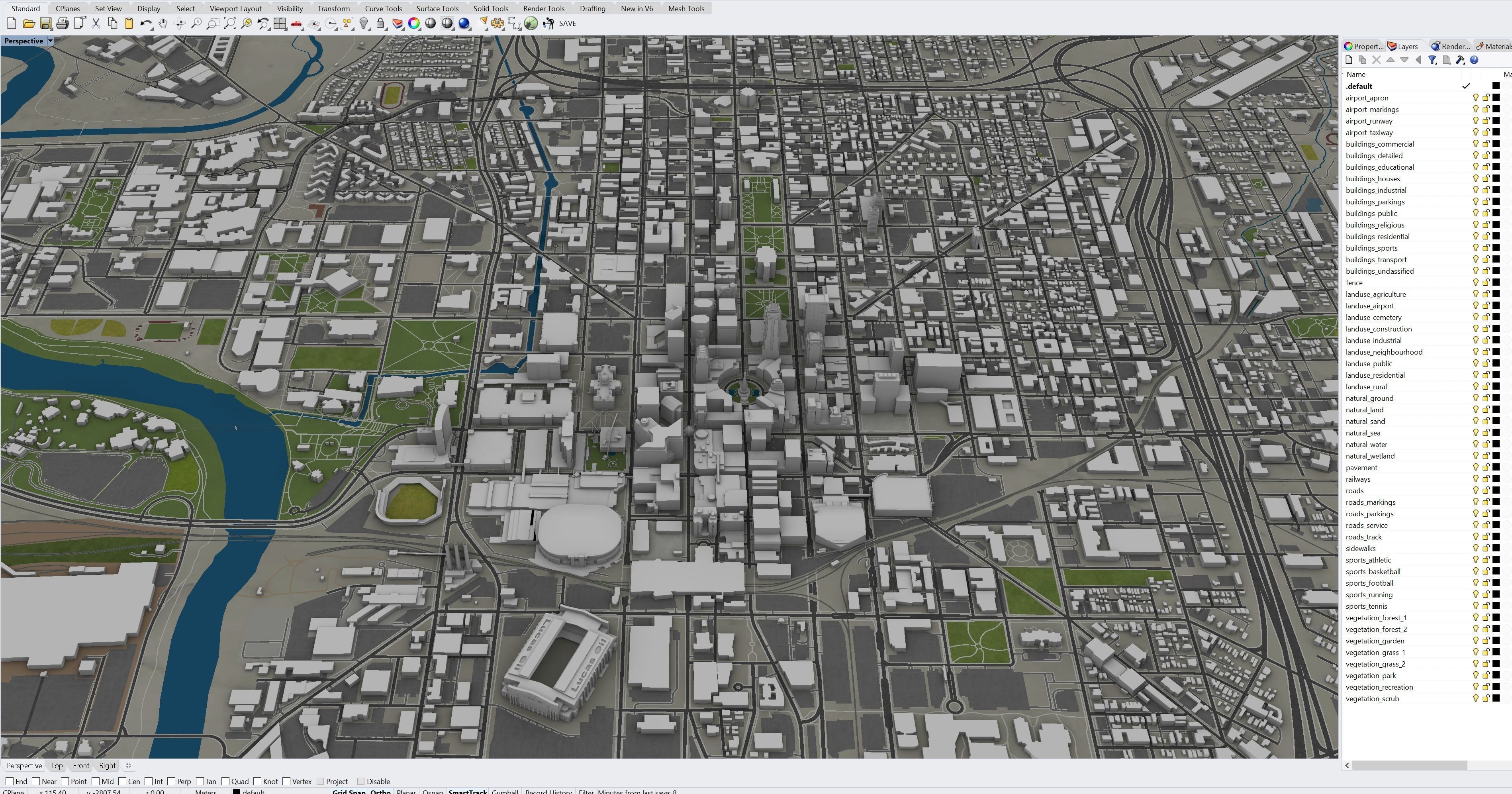 Indianapolis Low-poly 3D model_20