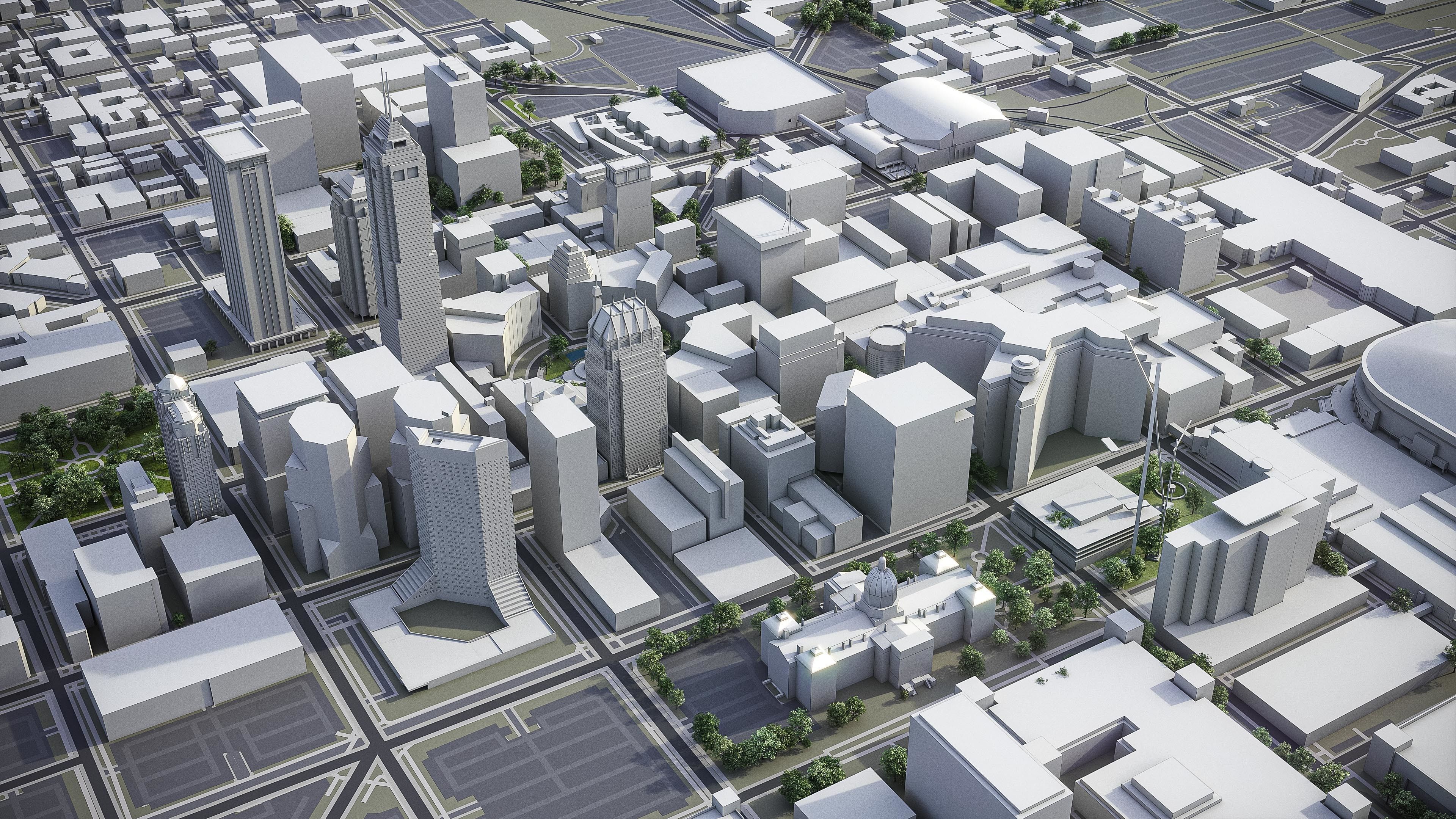 Indianapolis Low-poly 3D model_13