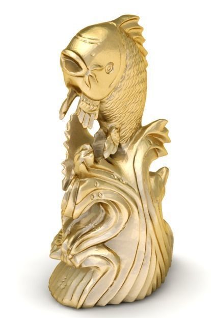 fish jewelry 3D print model_1